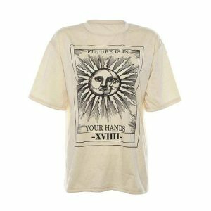 Sun and Moon Y2K Graphic Tee - Aesthetic Coquette Clothing