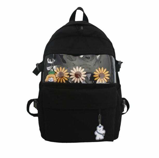 Sunflower Backpack: Y2K Aesthetic, Coquette Style, Trendy Fashion Accessory