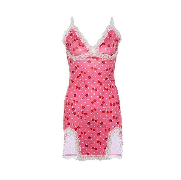 Sweet Cherry Dress - Y2K Coquette Aesthetic Outfit for Trendy Styles