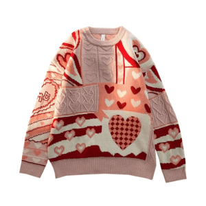 Sweetheart Sweater: Y2K Coquette Aesthetic for Trendy Outfits