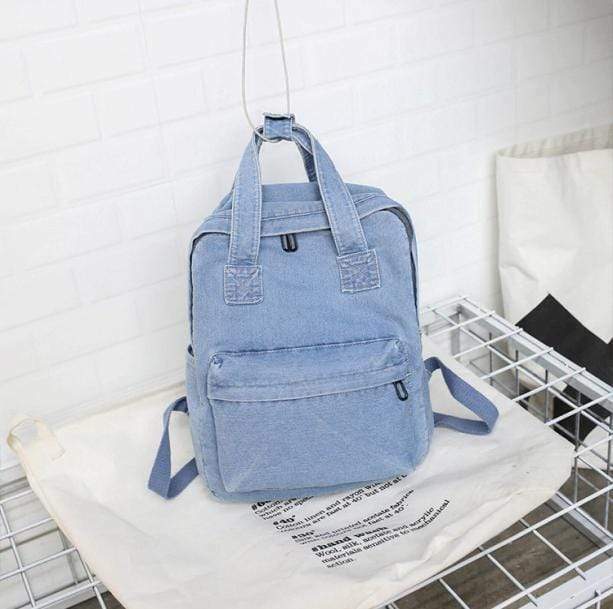 Trendy Aesthetic Denim Backpack for Y2K and Coquette Styles