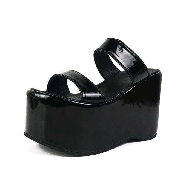 Trendy Aesthetic Platform Sandals for Y2K, Coquette & Goth Styles