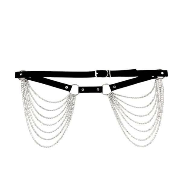 Trendy Belt with Waist Chain for Y2K and Coquette Aesthetic Outfits