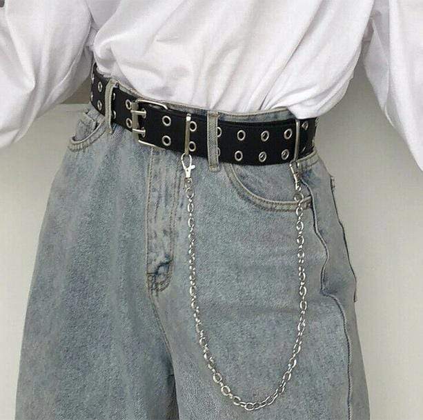 Trendy Double Hole Belt for Y2K & Coquette Aesthetic Outfits