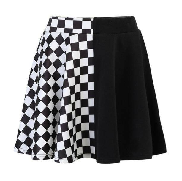 Trendy High Waist Checkered Skirt - Y2K Aesthetic & Coquette Style