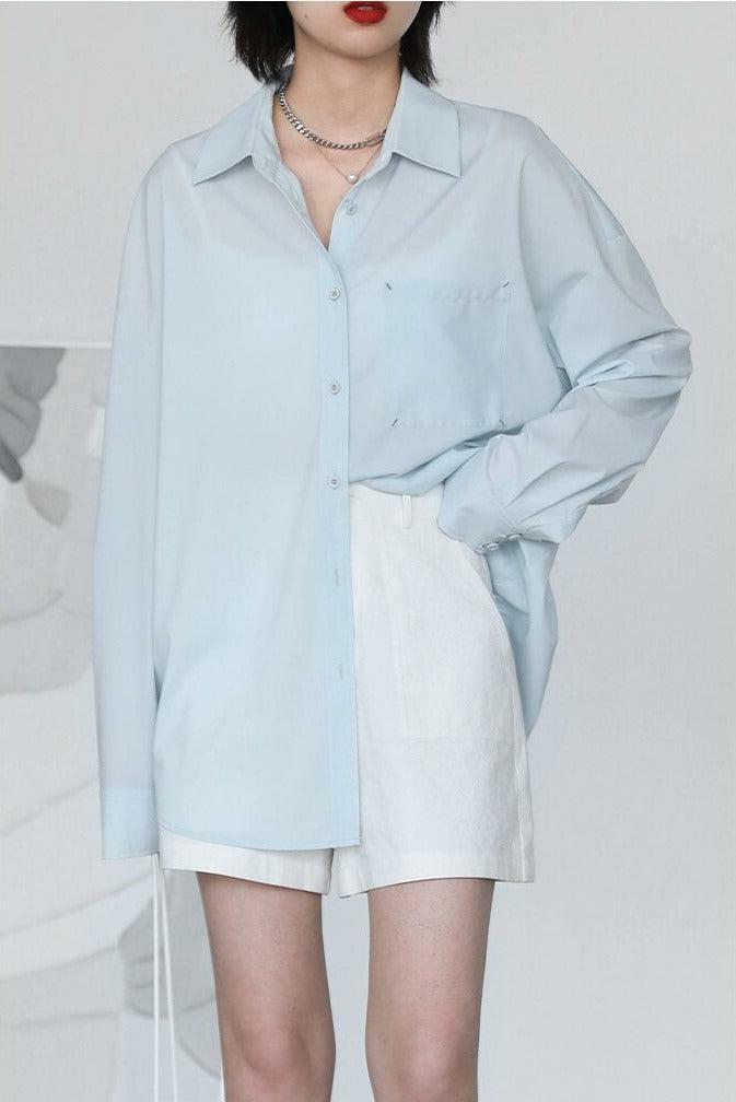 Trendy Oversized Poplin Shirt - Y2K Aesthetic & Coquette Style