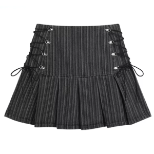 Trendy Striped Mini Skirt - Y2K Aesthetic & Coquette Style Clothing