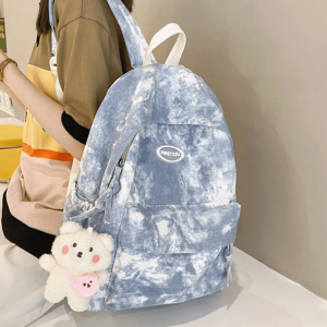 Trendy Tie Dye School Backpack - Y2K Aesthetic & Coquette Style