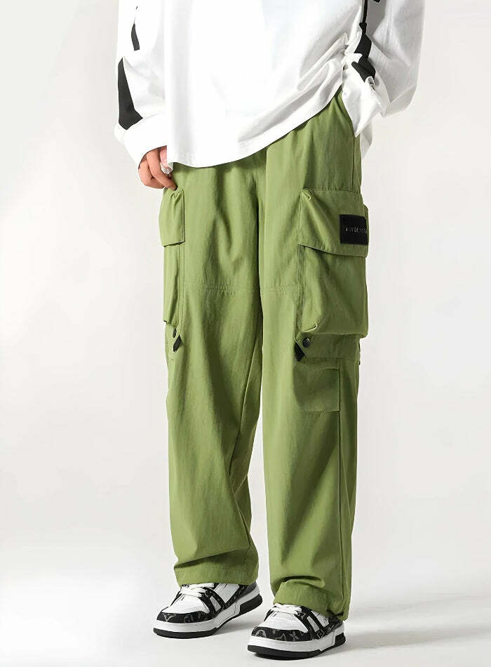 Trendy Y2K Aesthetic Casual Parachute Pants for Unique Outfit Styles