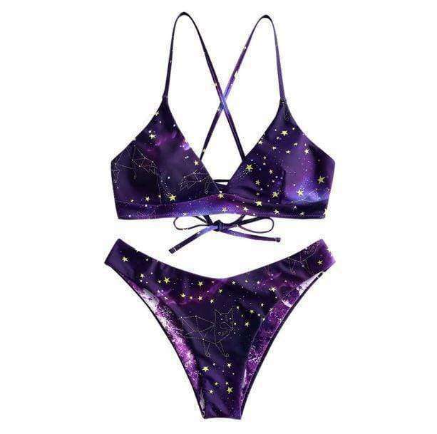 Trendy Y2K Aesthetic Galaxy Swimwear for Unique Fashion Styles