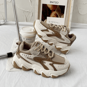 Trendy Y2K Aesthetic Khaki Sneakers for Coquette and Soft Girl Styles