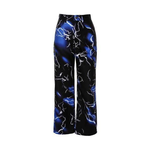 Trendy Y2K Aesthetic Lightning Pants for Coquette and Soft Girl Styles