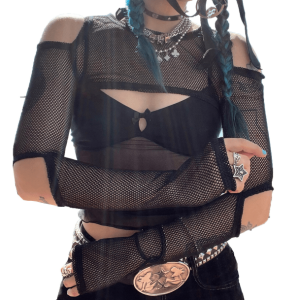 Trendy Y2K Aesthetic Long Sleeve Cover Up - Coquette & Goth Styles