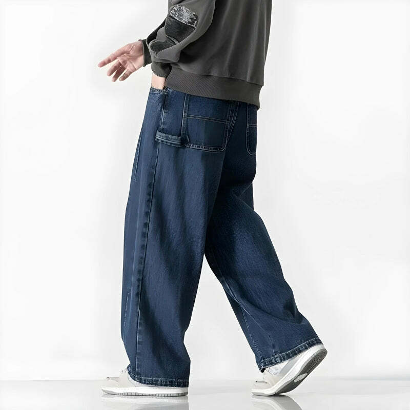 Trendy Y2K Baggy Denim Jeans for Aesthetic Outfits & Coquette Style