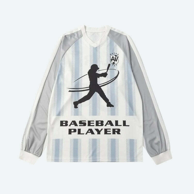 Trendy Y2K Baseball Jersey: Aesthetic Coquette & Goth Styles