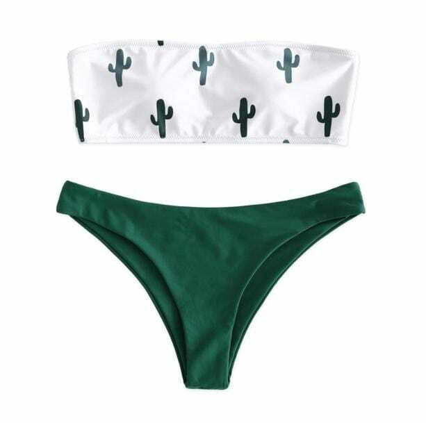 Trendy Y2K Cactus Swimsuit - Aesthetic Coquette Style for Summer Fun