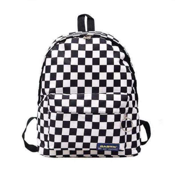 Trendy Y2K Checkerboard Backpack for Aesthetic Outfits & Coquette Style