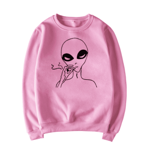 Trendy Y2K Clothing: Aesthetic Alien Jumper for Unique Styles