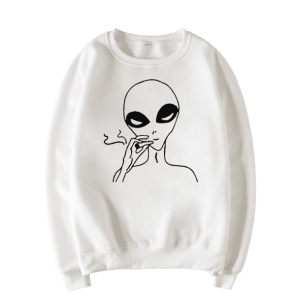 Trendy Y2K Clothing: Aesthetic Alien Jumper for Unique Styles