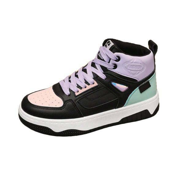 Trendy Y2K Coquette Aesthetic High-Top Sneakers for Unique Style