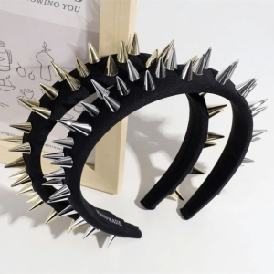 Trendy Y2K Coquette Aesthetic Spiky Headband for Unique Outfits