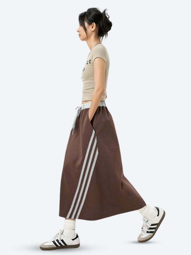 Trendy Y2K Coquette Midi Skirt - Aesthetic Fashion for Every Style