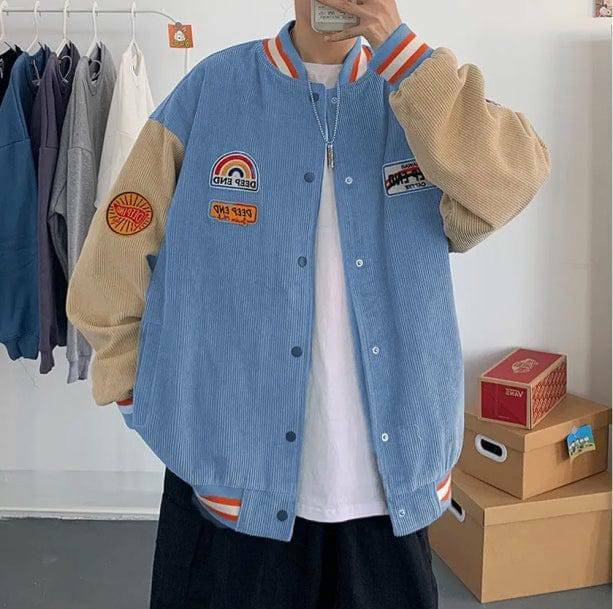 Trendy Y2K Corduroy Baseball Jacket - Aesthetic Coquette Style