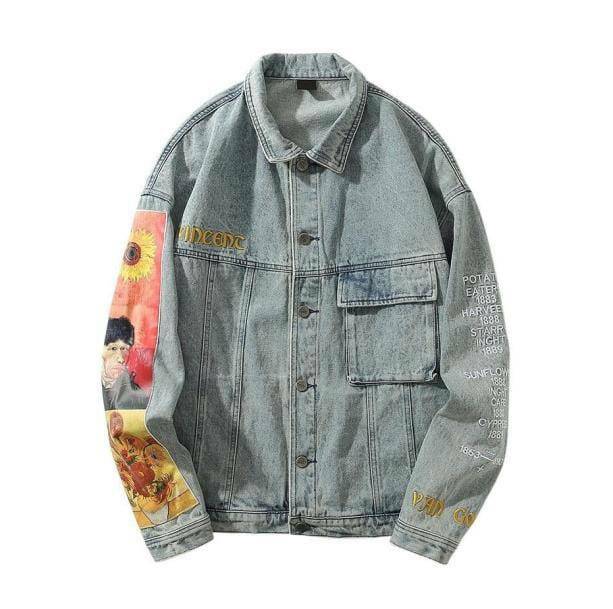 Trendy Y2K Denim Jacket with Aesthetic Styles for Unique Outfits