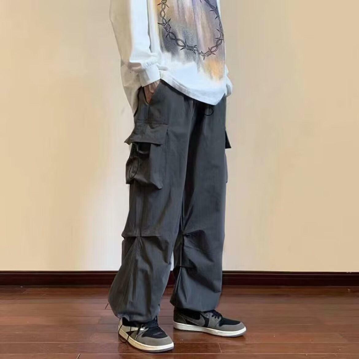 Trendy Y2K Drawstring Cargo Pants for Aesthetic Outfits & Styles