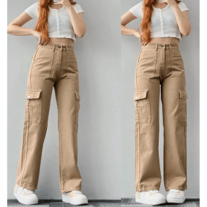 Trendy Y2K High Waist Cargo Pants for Aesthetic Outfits & Styles