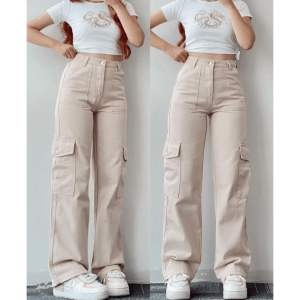 Trendy Y2K High Waist Cargo Pants for Aesthetic Outfits & Styles