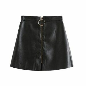 Trendy Y2K High Waist Mini Skirt - Coquette Aesthetic Fashion Piece