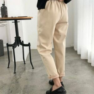 Trendy Y2K High Waist Pencil Pants - Coquette Aesthetic Outfit Essential