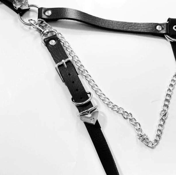 Trendy Y2K Leg Harness Belt for Aesthetic Outfits & Coquette Style