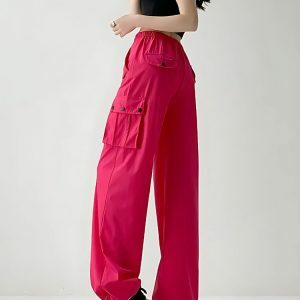 Trendy Y2K Parachute Cargo Pants for Aesthetic Outfits & Styles