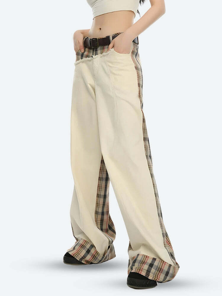 Trendy Y2K Patchwork Pants: Aesthetic Coquette & Goth Styles