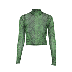 Trendy Y2K Snake Skin Top - Aesthetic Coquette Style for Unique Looks