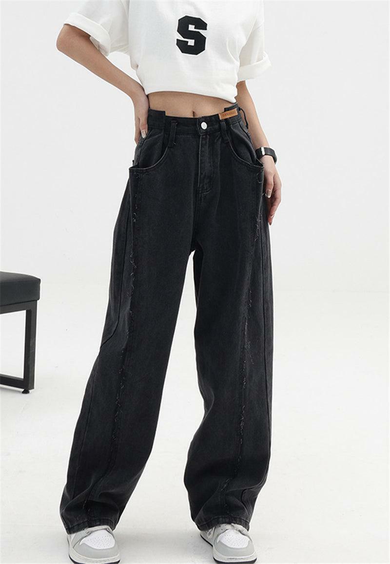 Trendy Y2K Wide Leg Baggy Jeans - Aesthetic Coquette Style