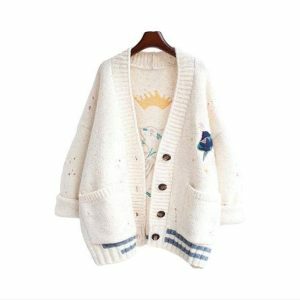 UFO Cardigan: Y2K Aesthetic Clothing for Unique Style Lovers