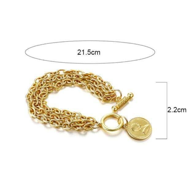 Vintage Coin Bracelet: Y2K Aesthetic Jewelry for Unique Outfit Styles