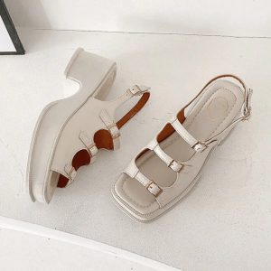 Vintage Platform Sandals - Y2K Aesthetic Coquette Style Footwear