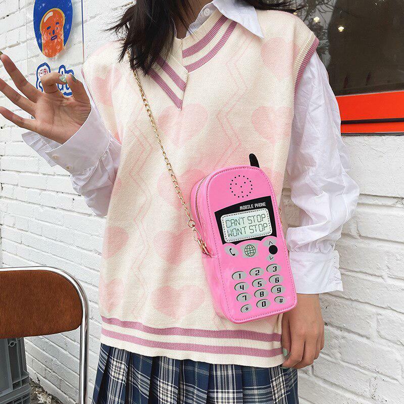 Weirdcore Retro Mobile Phone Handbag - Y2K Aesthetic Accessory