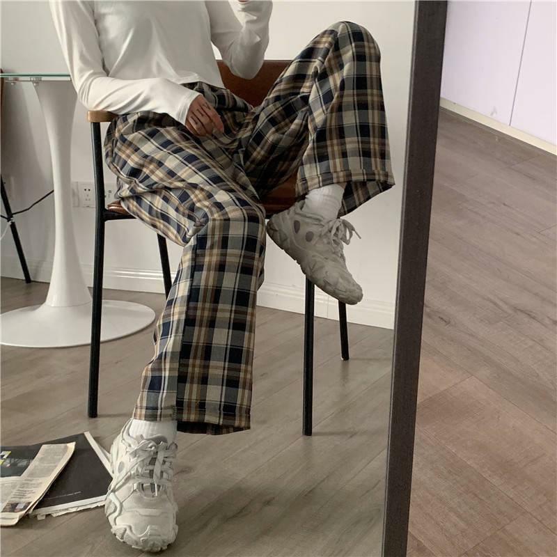 Y2K Aesthetic Checkered Sweatpants - Trendy Coquette Style Bottoms