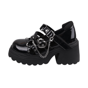 Y2K Aesthetic Emo Platform Shoes - Trendy Coquette & Goth Style Footwear