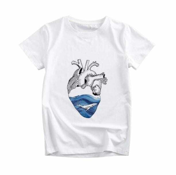 Y2K Aesthetic Heart T-Shirt - Coquette Style Graphic Tee