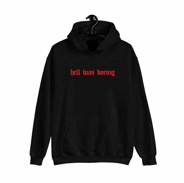 Y2K Aesthetic Hell Was Boring Hoodie - Coquette & Goth Style Fusion