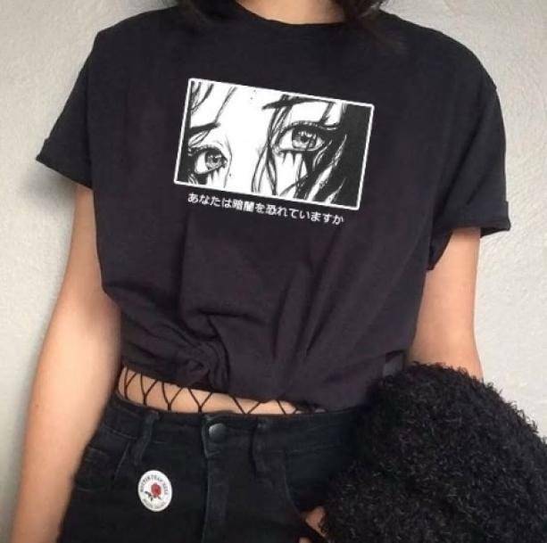 Y2K Aesthetic Japanese Cartoon T-Shirt - Trendy Coquette Style