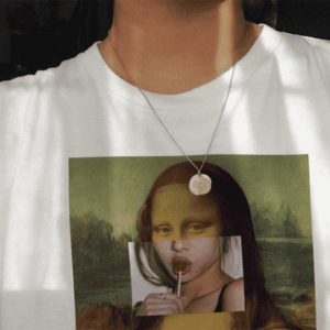 Y2K Aesthetic Mona Lisa T-Shirt - Coquette & Goth Style Graphic Tee