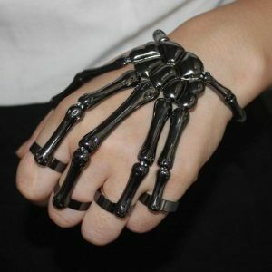 Y2K Aesthetic Skeleton Bones Bracelet - Trendy Coquette Jewelry