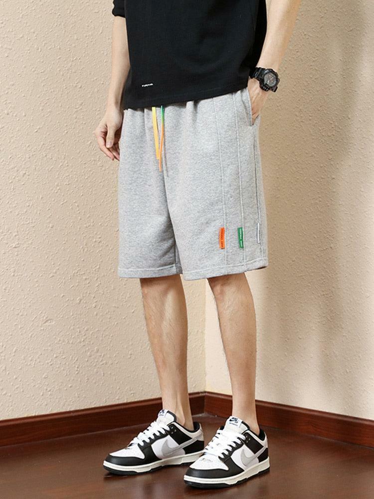 Y2K Aesthetic Striped Sweatshorts with Colored Laces for Trendy Outfits